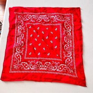 Classic Red Paisley Bandana Scarf